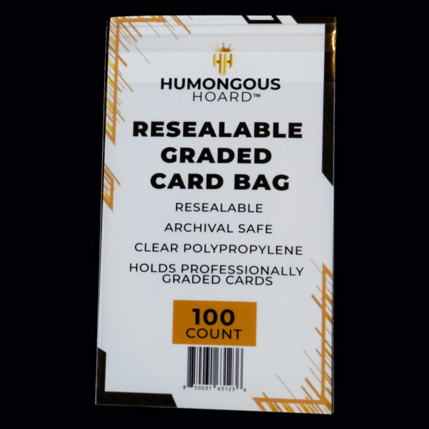 Graded Card Bags Pack (100 Bags) - Humongous Hoard