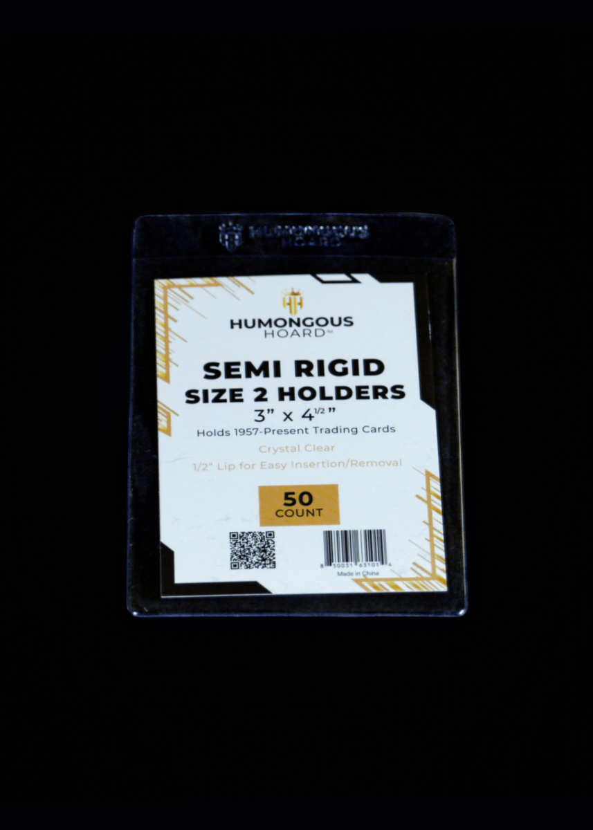 Semi Rigid Card Holders Size 2 Pack (50 Holders) - Humongous Hoard