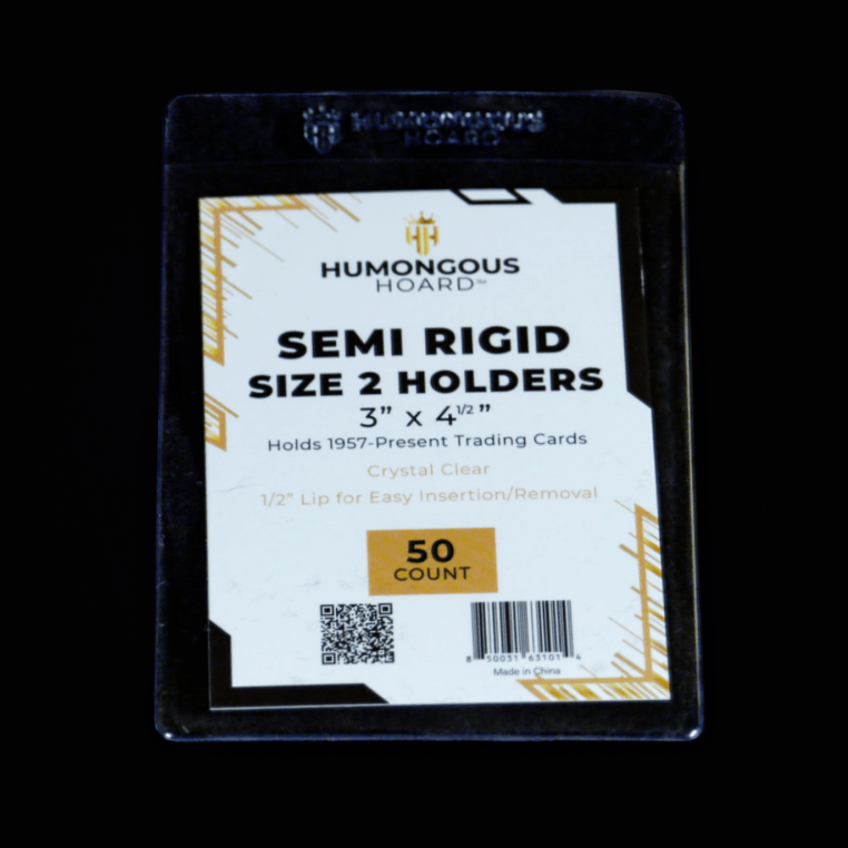 Semi Rigid Card Holders Size 2 Pack (50 Holders) - Humongous Hoard