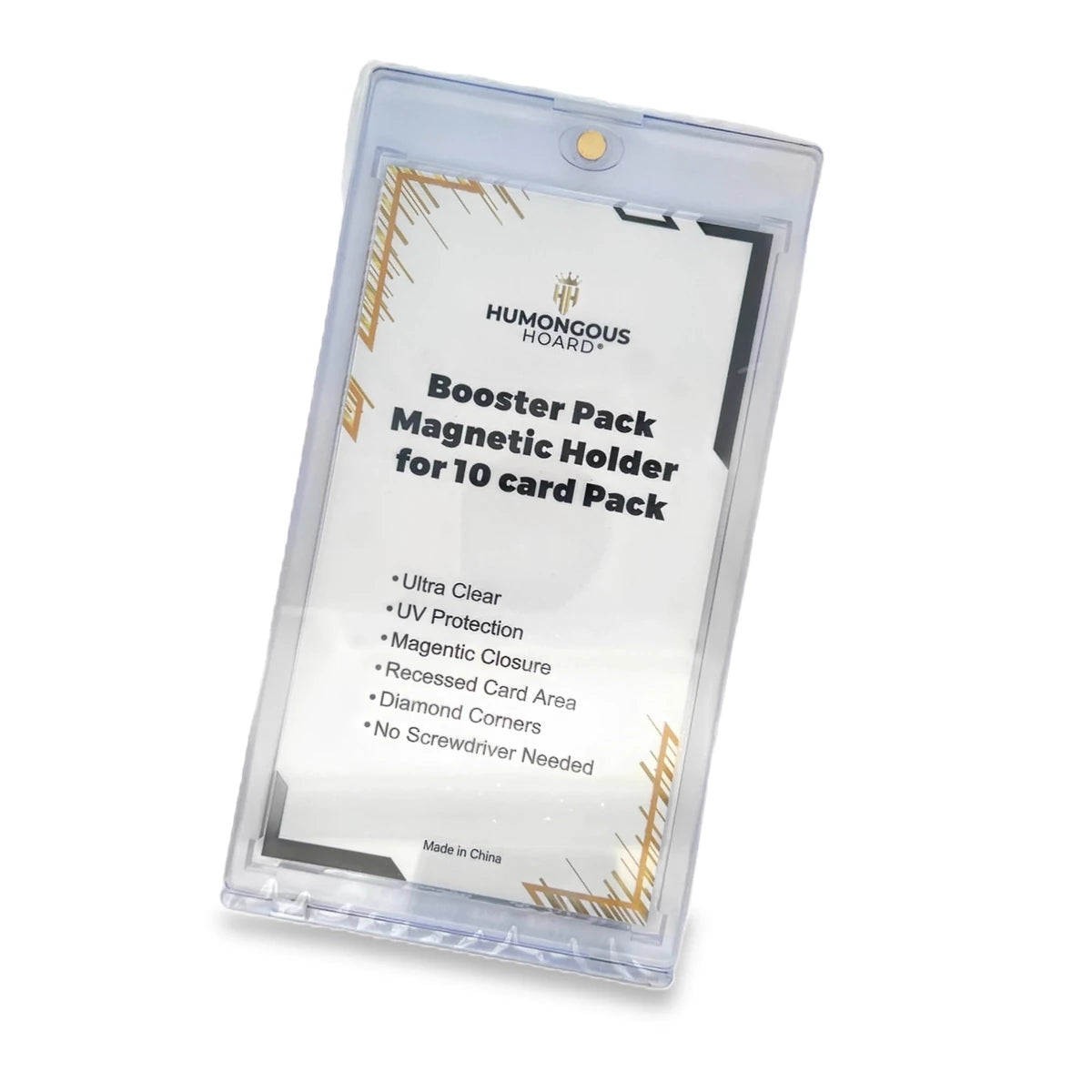 Booster Pack Magnetic Holders - Cases 10 - Card Pack - 100 Holders - Humongous Hoard