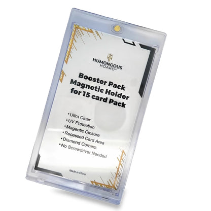 Booster Pack Magnetic Holders - Cases 15 - Card Pack - 100 Holders - Humongous Hoard
