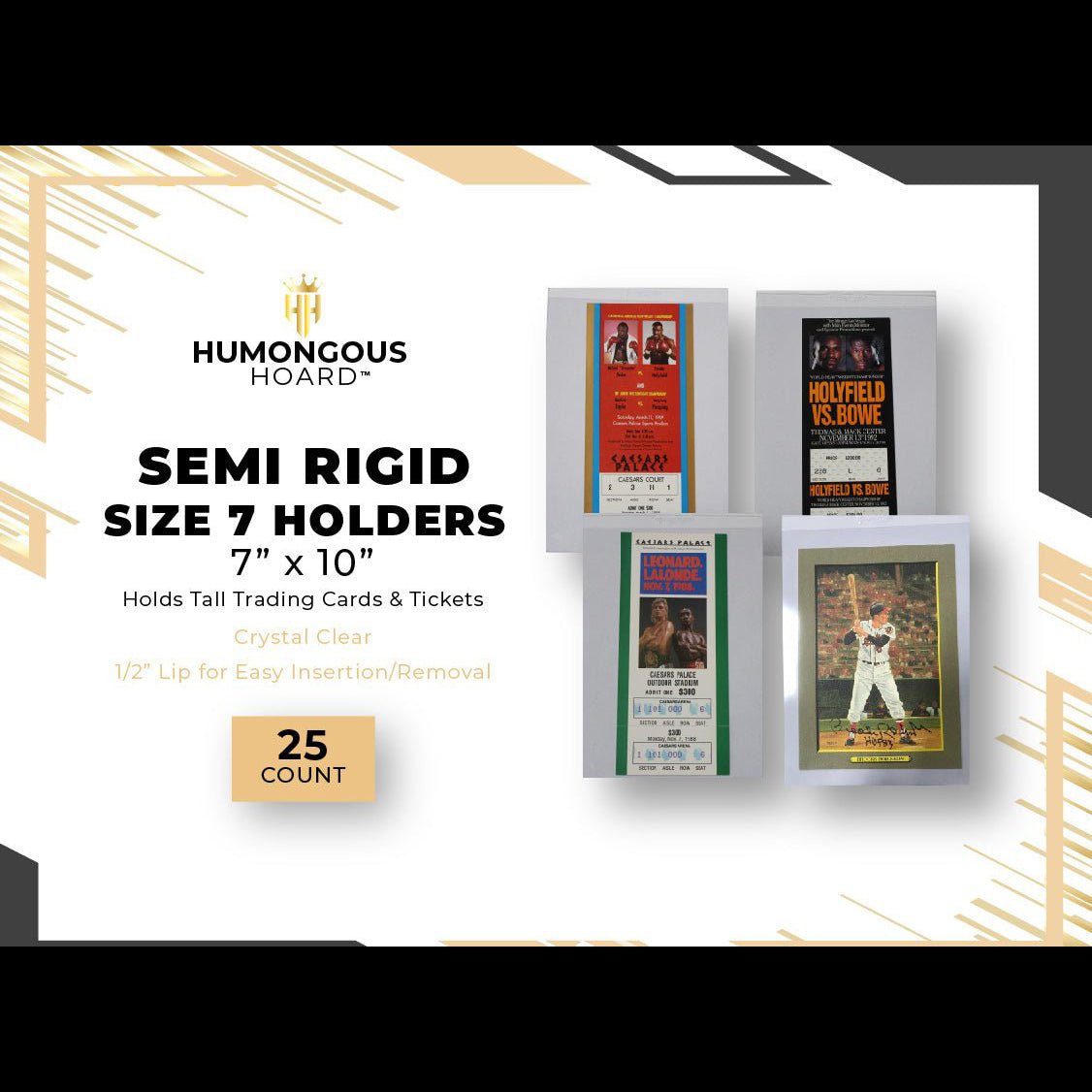 Semi - Rigid Photo & Document Holders (Sizes 6 - 9) 7 Pack - Humongous Hoard