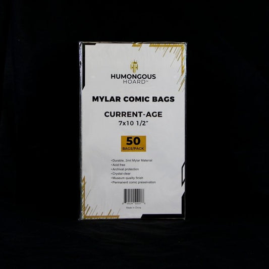 Modern Comic Book Polyester (Mylar) Bags Pack (50 Bags) - Humongous Hoard