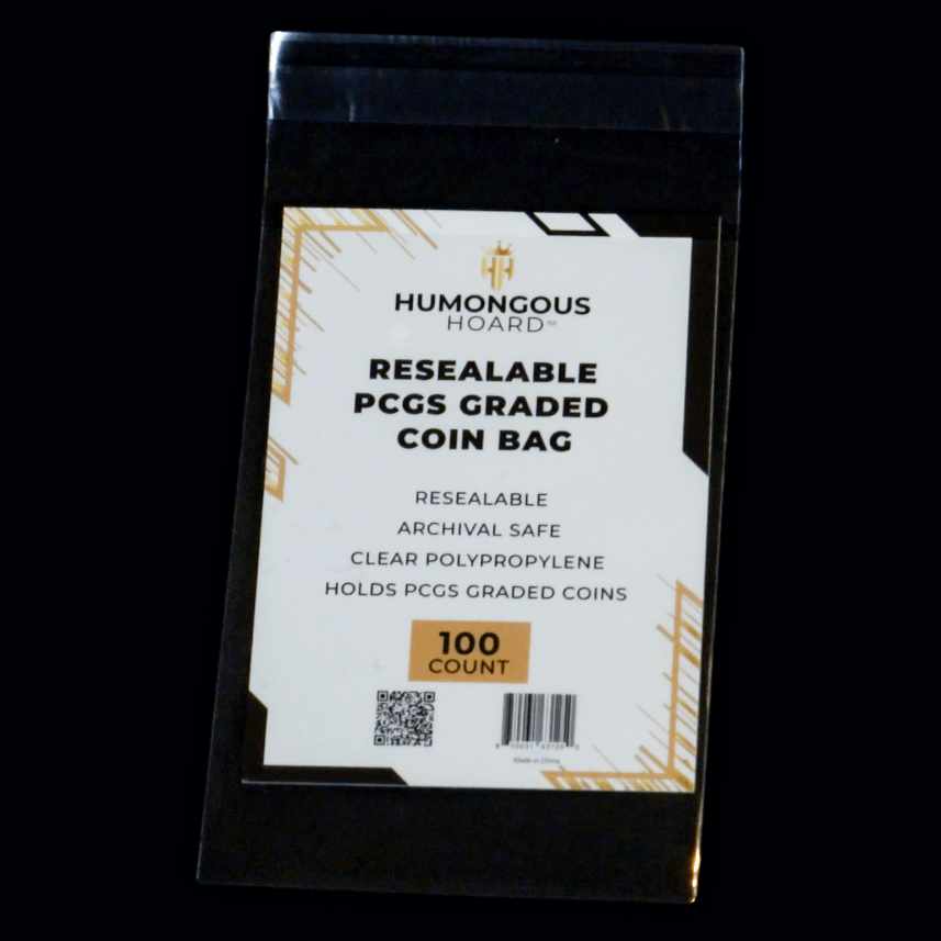 Resealable PCGS Graded Coin Bags Pack (100 Bags) - Humongous Hoard
